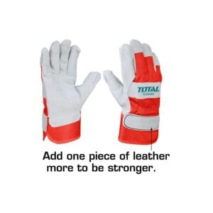 Leather Gloves 10.5", TOTAL TOOLS