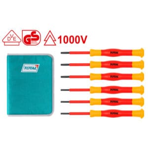 Screwdriver Set Insulated Precision 6Pcs, TOTAL TOOLS