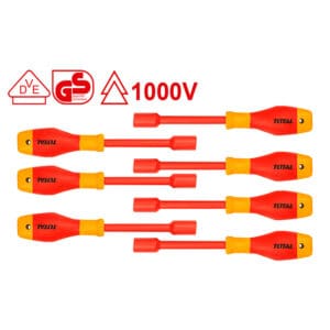 Screwdriver Set Insulated Nut 7Pcs, TOTAL TOOLS