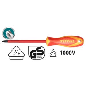 Screwdriver Insulated CR-V PH2×100, TOTAL TOOLS