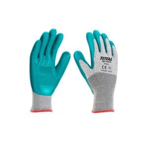 XL Cut-Resistant Gloves Latex Coated Palm, TOTAL TOOLS