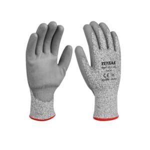 XL Cut-Resistant Gloves PU Coated Palm, TOTAL TOOLS