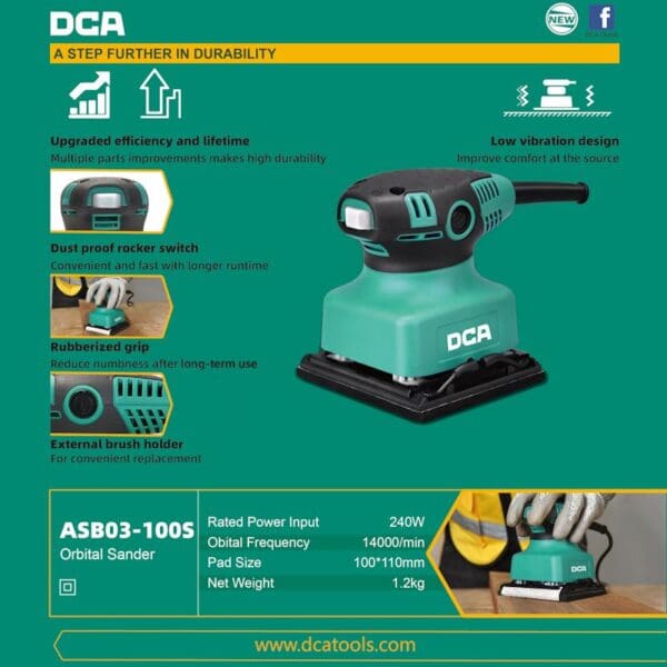 DCA 240W Orbital Sander