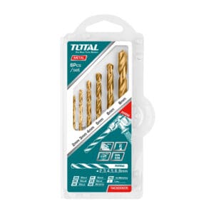 HSS Twist Drill Bits Set 6Pcs, TOTAL TOOLS