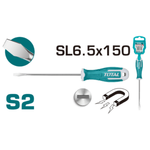 Screwdriver 150mm Slotted S2, TOTAL TOOLS