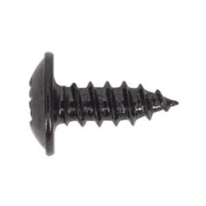 Self Tapping Screw 3.5 x 10mm Flanged Head Black Pozi Pk 100, SEALEY UK