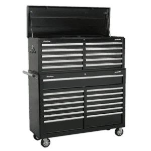 Tool Chest Combo 23 Drawer with Ball-Bearing Runners - Black, SEALEY UK